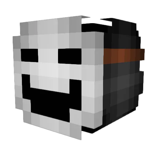 MADFOX_TV Minecraft avatar head, 3D render