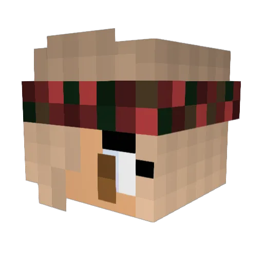 MADI_G_ Minecraft avatar head, 3D render