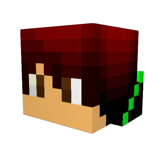 MAD_CREEPER10 Minecraft avatar head, 3D render