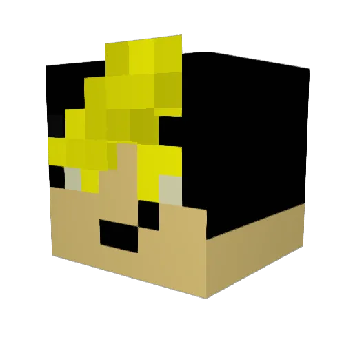 MADcu Minecraft avatar head, 3D render