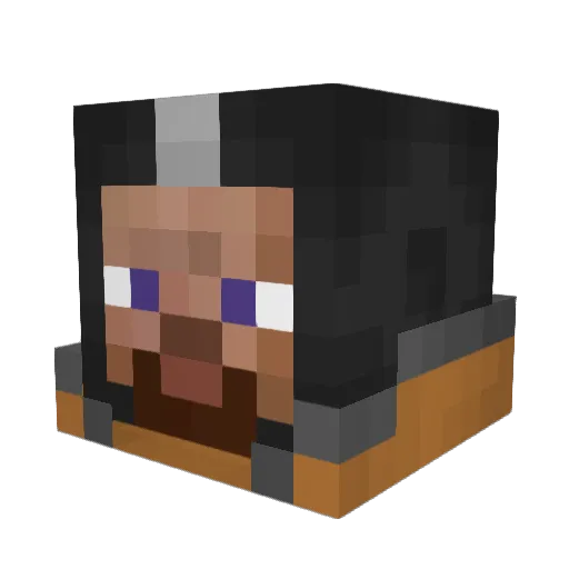MADevu Minecraft avatar head, 3D render