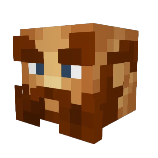 MADhorseKD Minecraft avatar head, 3D render
