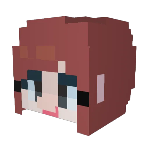 MAEDDUK Minecraft avatar head, 3D render