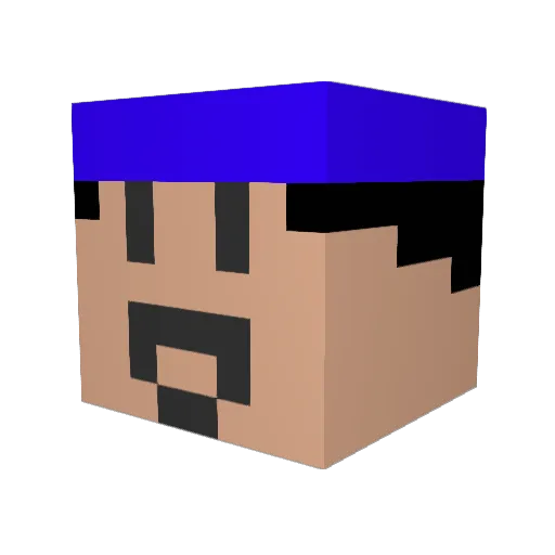 MAEGAPA1 Minecraft avatar head, 3D render