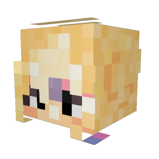 MAE_FLOWERS Minecraft avatar head, 3D render