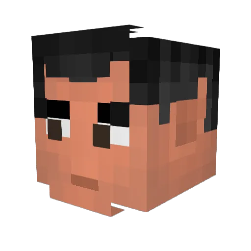 MAF1A_ Minecraft avatar head, 3D render
