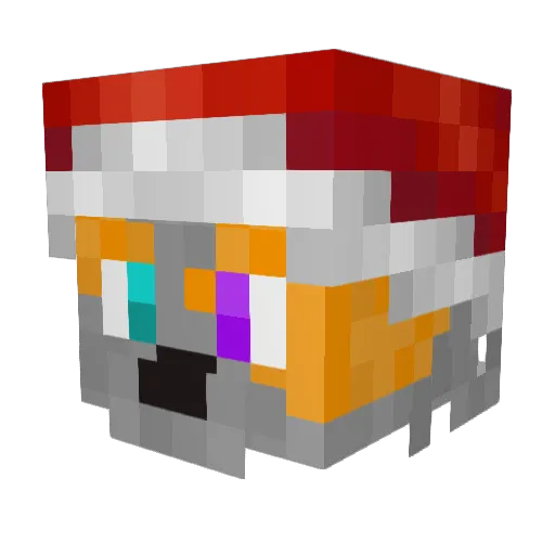MAFGC Minecraft avatar head, 3D render