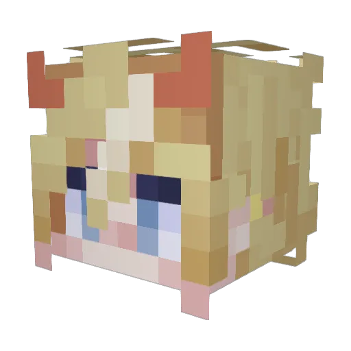 MAG160 Minecraft avatar head, 3D render