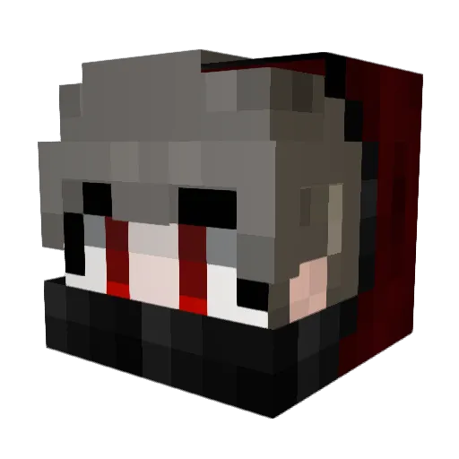 MAGA_Black Minecraft avatar head, 3D render