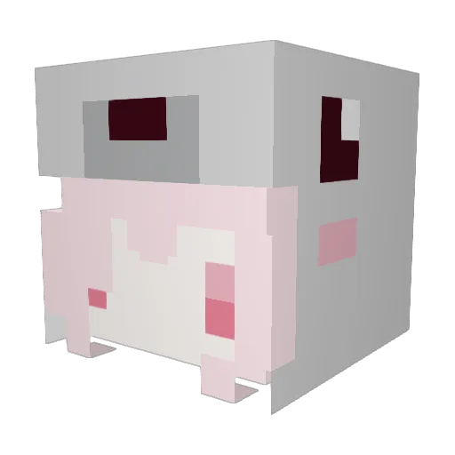 MAGICALGIRLCLEM Minecraft avatar head, 3D render
