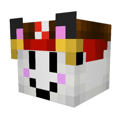 MAGICIENNIE Minecraft avatar head, 3D render