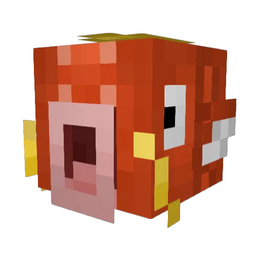 MAGICKARP Minecraft avatar head, 3D render