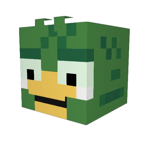 MAGIC__MIKE Minecraft avatar head, 3D render
