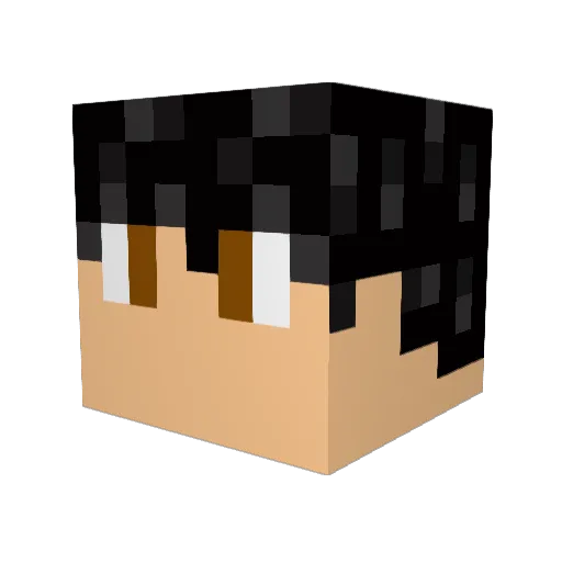MAGerror Minecraft avatar head, 3D render
