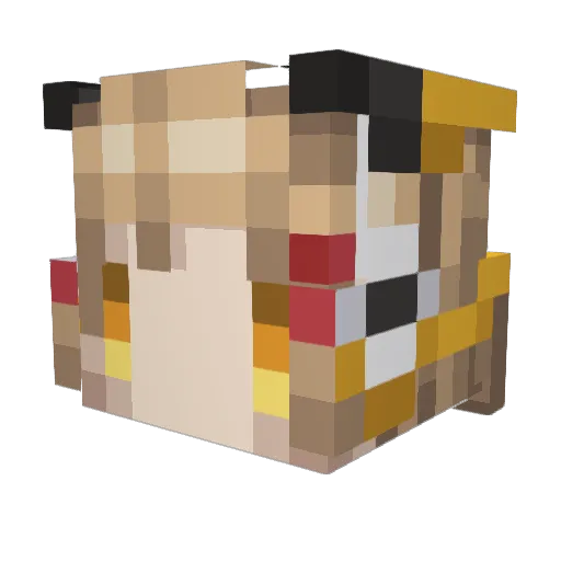 MAHI0707 Minecraft avatar head, 3D render