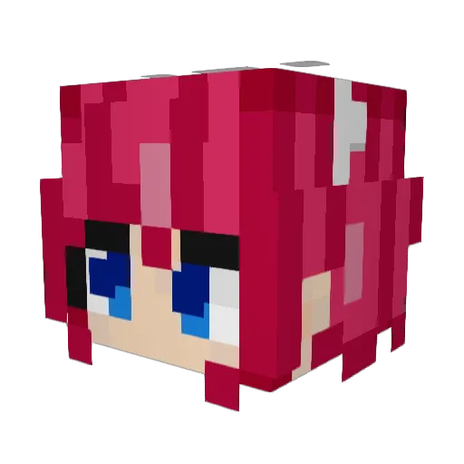 MAHORO_SAN Minecraft avatar head, 3D render