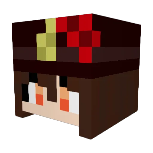 MAHO_o Minecraft avatar head, 3D render