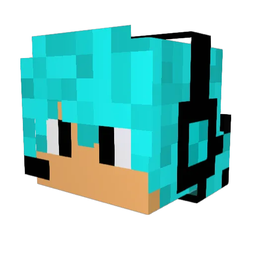 MAIKALONE Minecraft avatar head, 3D render