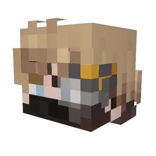 MAJJOROOF Minecraft avatar head, 3D render