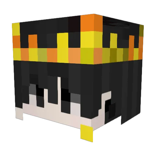MAJSTERN1 Minecraft avatar head, 3D render