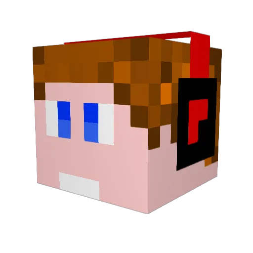 MAJUN55555 Minecraft avatar head, 3D render