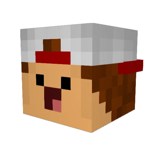 MAKARON4IK Minecraft avatar head, 3D render