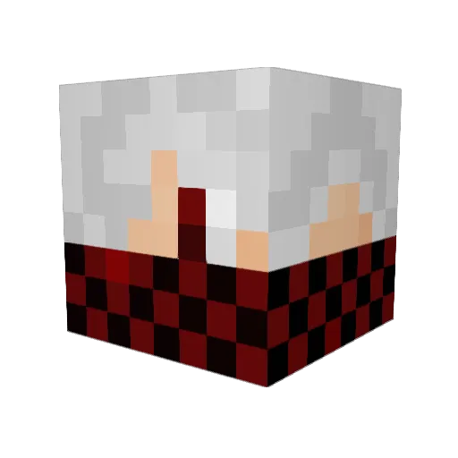 MAKES777 Minecraft avatar head, 3D render