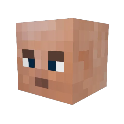 MAKS1000S Minecraft avatar head, 3D render
