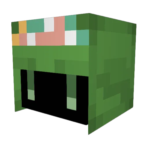 MAKURA_0328 Minecraft avatar head, 3D render