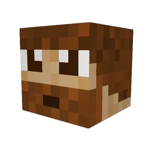 MAKhaki Minecraft avatar head, 3D render