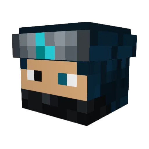 MALASBALAS Minecraft avatar head, 3D render