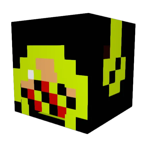 MALM0 Minecraft avatar head, 3D render