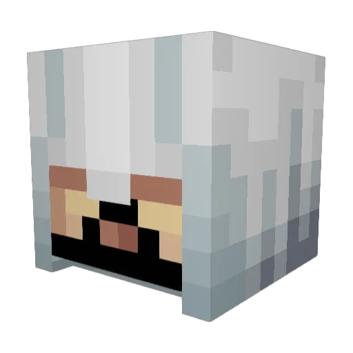 MAL_OyFDGl Minecraft avatar head, 3D render