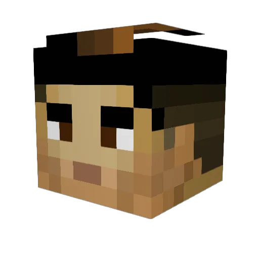 MAMBERROI77 Minecraft avatar head, 3D render