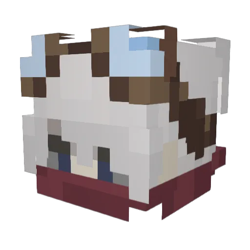 MAMLAKS Minecraft avatar head, 3D render