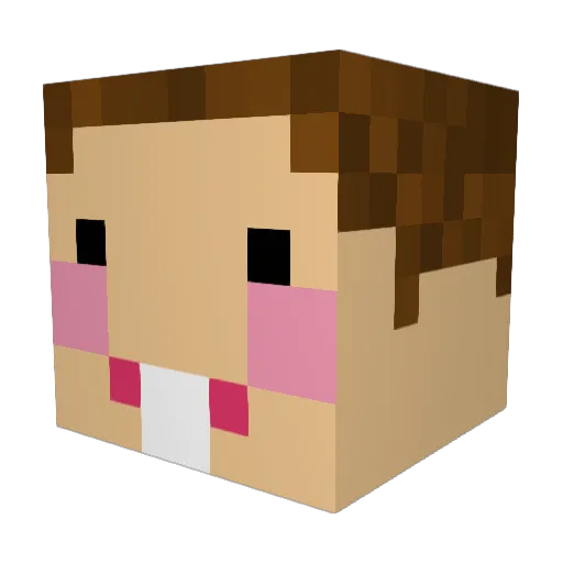 MAMO44 Minecraft avatar head, 3D render