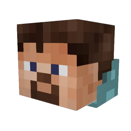 MANAGER1 Minecraft avatar head, 3D render
