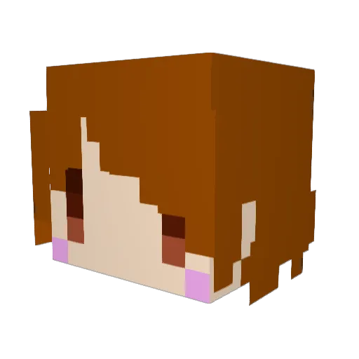 MANAKA46 Minecraft avatar head, 3D render