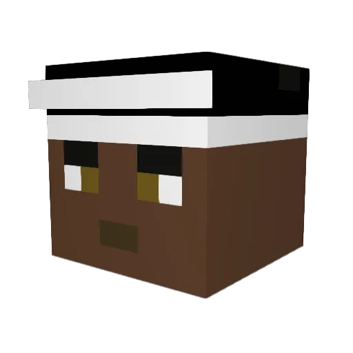 MANCHOOO Minecraft avatar head, 3D render