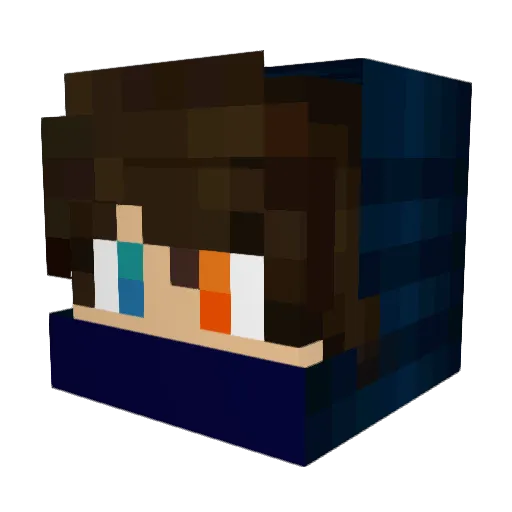 MANDGAMING Minecraft avatar head, 3D render