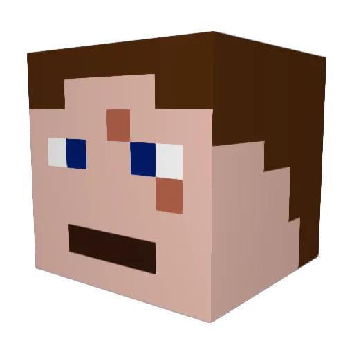 MANGAfreak1998 Minecraft avatar head, 3D render