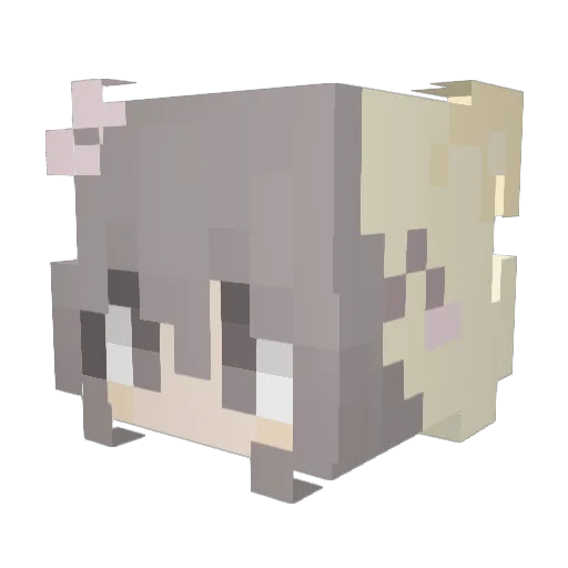 MANIACELISHA Minecraft avatar head, 3D render
