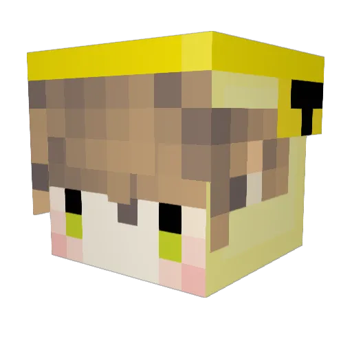 MANK0 Minecraft avatar head, 3D render