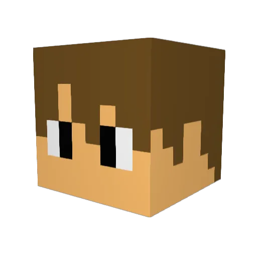 MANOGAMER31 Minecraft avatar head, 3D render