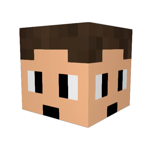 MANTYOME Minecraft avatar head, 3D render