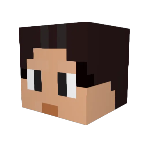 MANUTD15 Minecraft avatar head, 3D render
