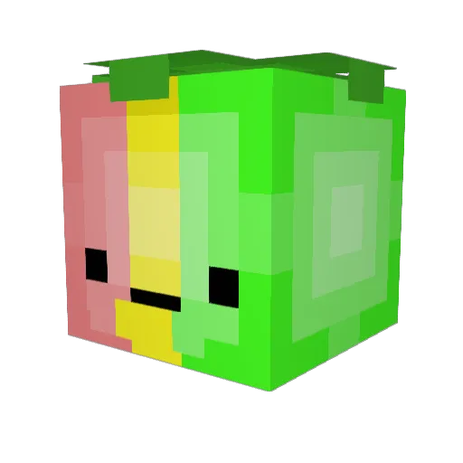 MAN_1001 Minecraft avatar head, 3D render