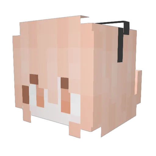 MAONIAO Minecraft avatar head, 3D render