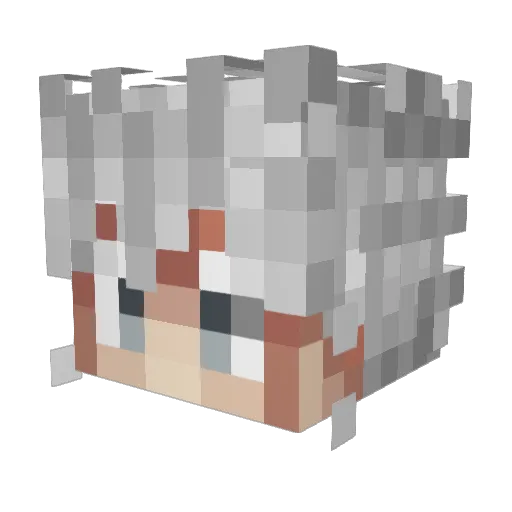 MAORKES Minecraft avatar head, 3D render