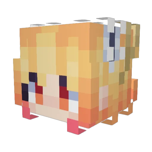 MAOTTOU Minecraft avatar head, 3D render